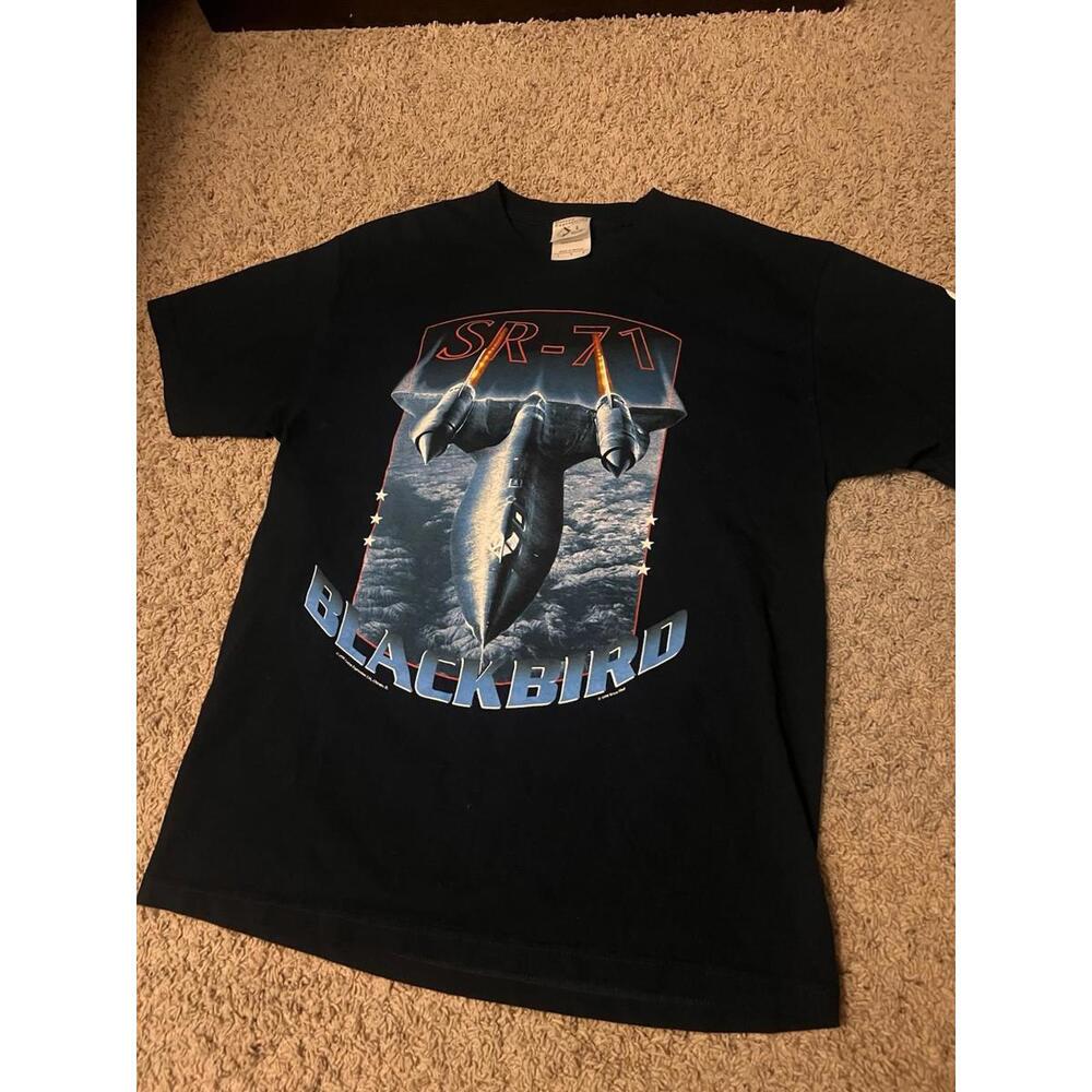Pima Air & Space Museum Men’s SR-71 Black Bird Graphic Plane Tee Navy L